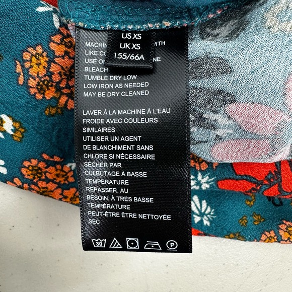 Free People Bell Bottom Pants Womens Size XS Floral Flare Palazzo Boho Hippie - Picture 14 of 14